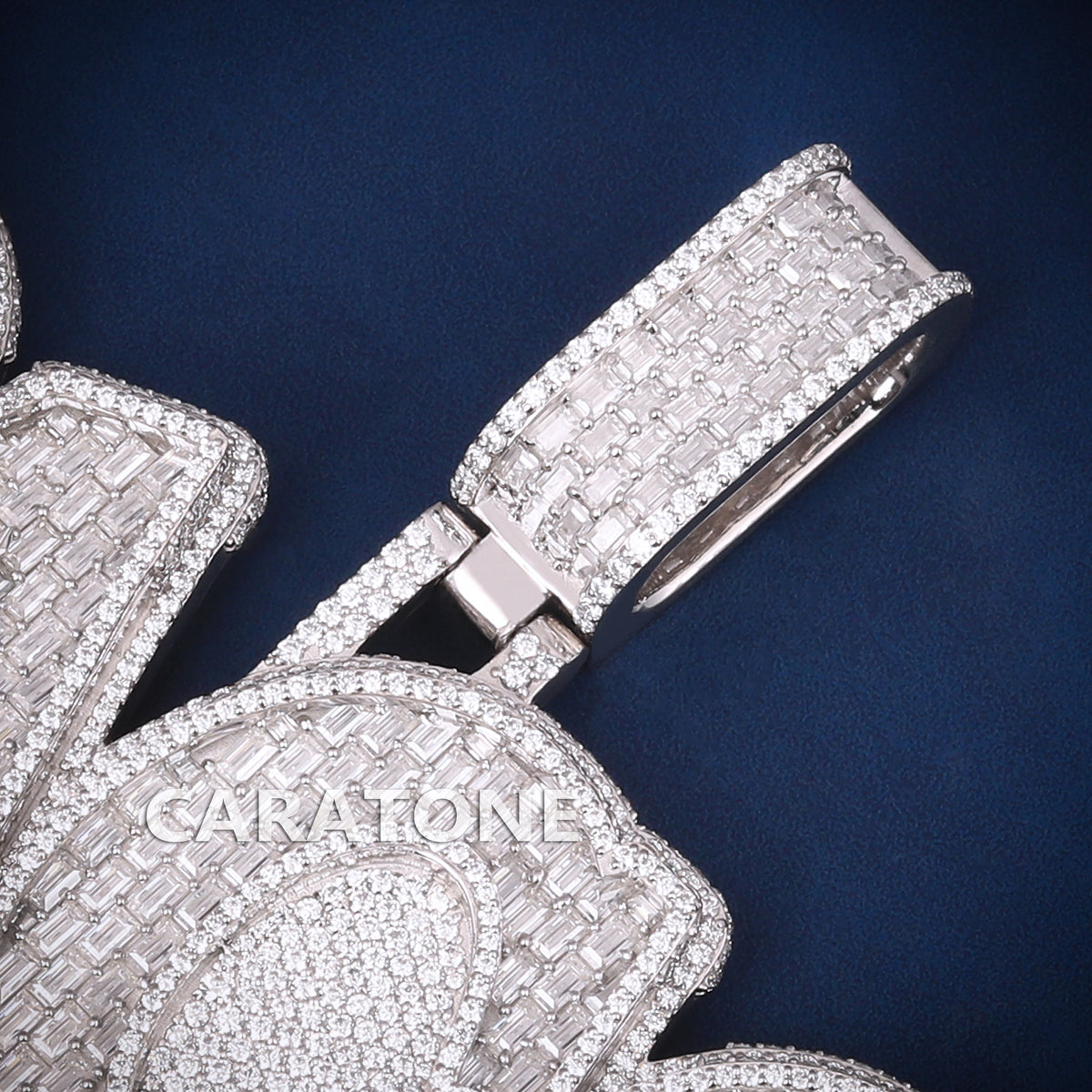 Oversized PACO Hip Hop Pendant with Diamond Iced Out Bail Lab Grown Diamonds