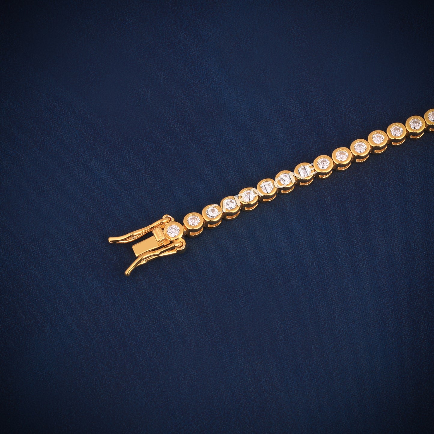 Fully yellow bezel set 5 mm diamond tennis bracelet