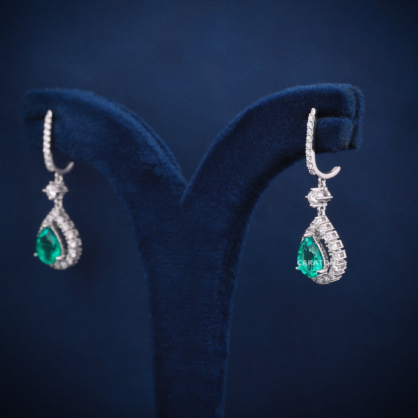 14KT Gold Lab-grown Diamond VVS Clarity Pear-Shaped Drop Earrings