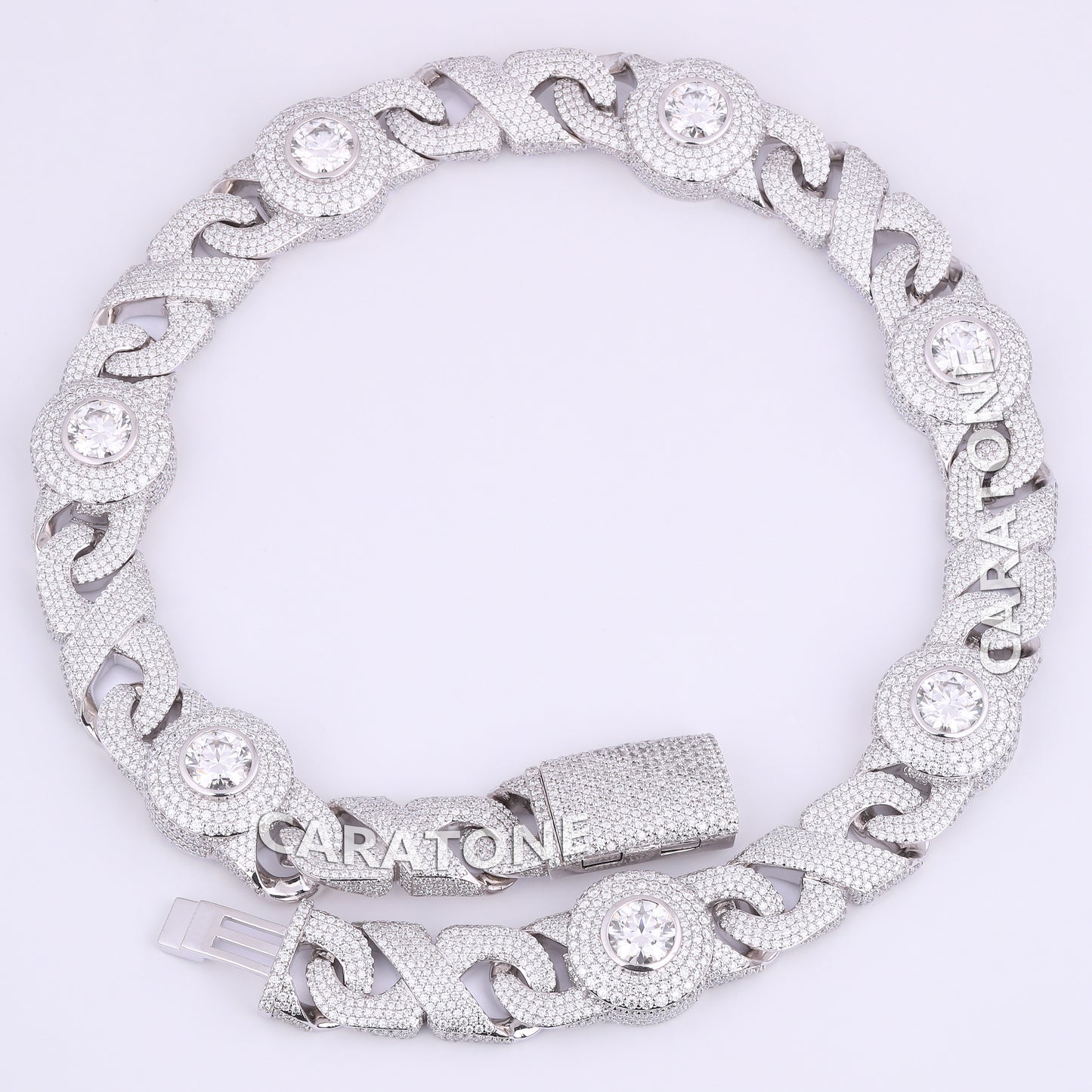 25 INCH 20 MM Infinity style diamond custom chains hip hop pass diamond tester jewelry