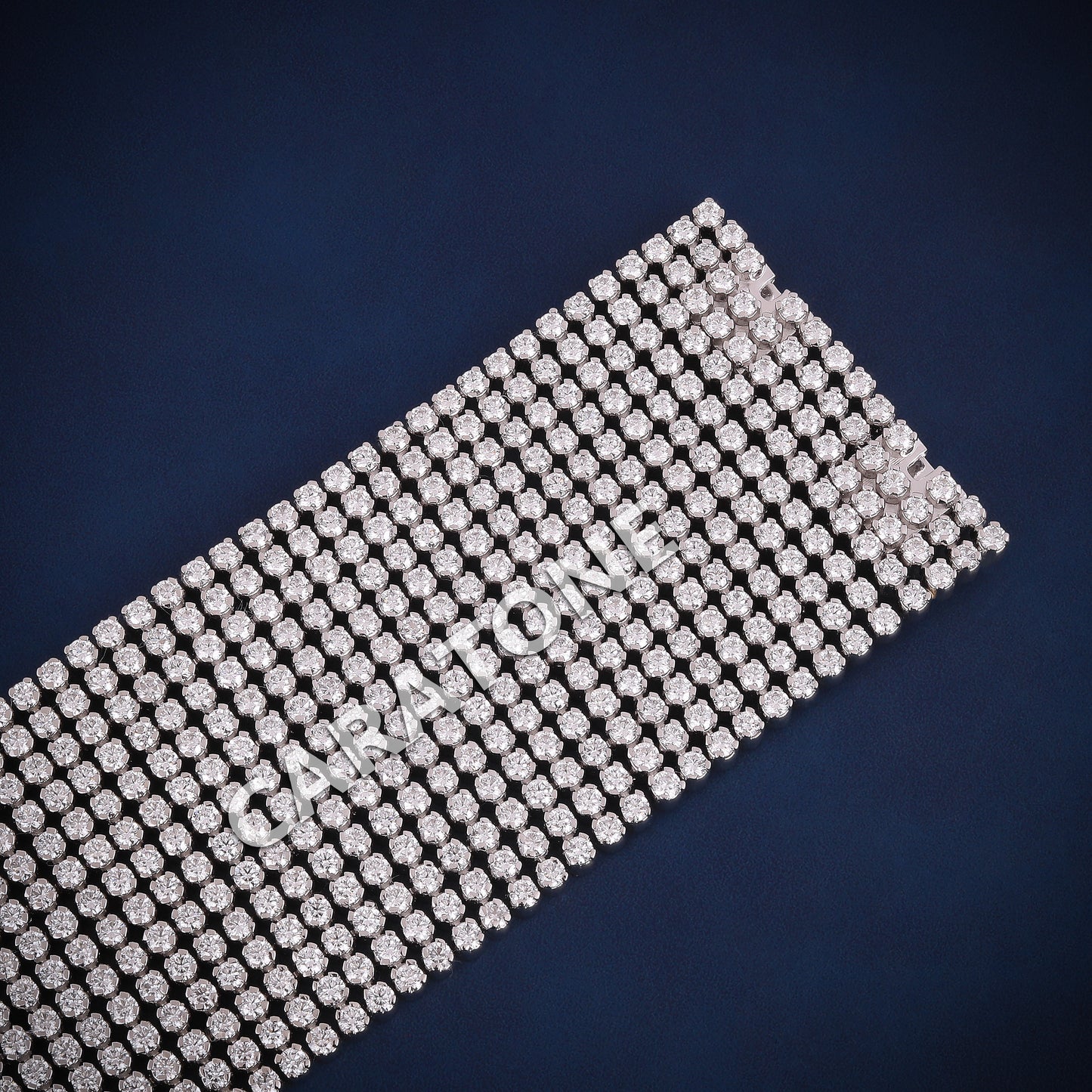 New arrival tennis style 7.5 inch hiphop diamond bracelet for men women