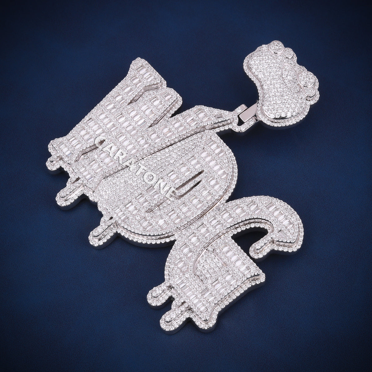 Custom Iced Out YADG Hip Hop Pendant with Baguette Lab Grown Diamonds