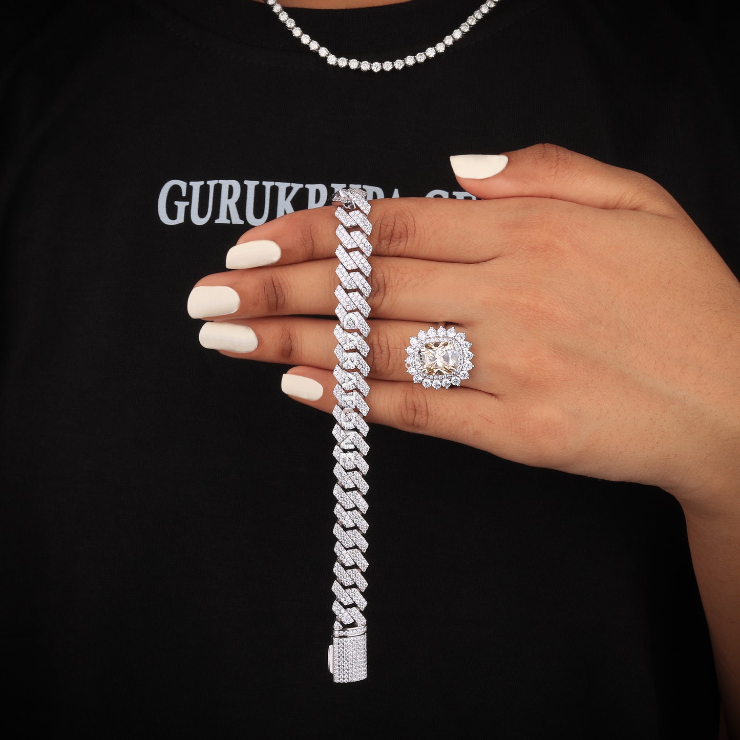 8 inch 10 mm hip hop box cuban diamond bracelet