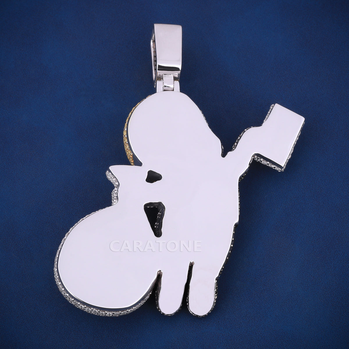 3D Iced Out Money Monkey Hip Hop Pendant with Diamond Money Bag & Cash Stack – Lab Grown Diamonds