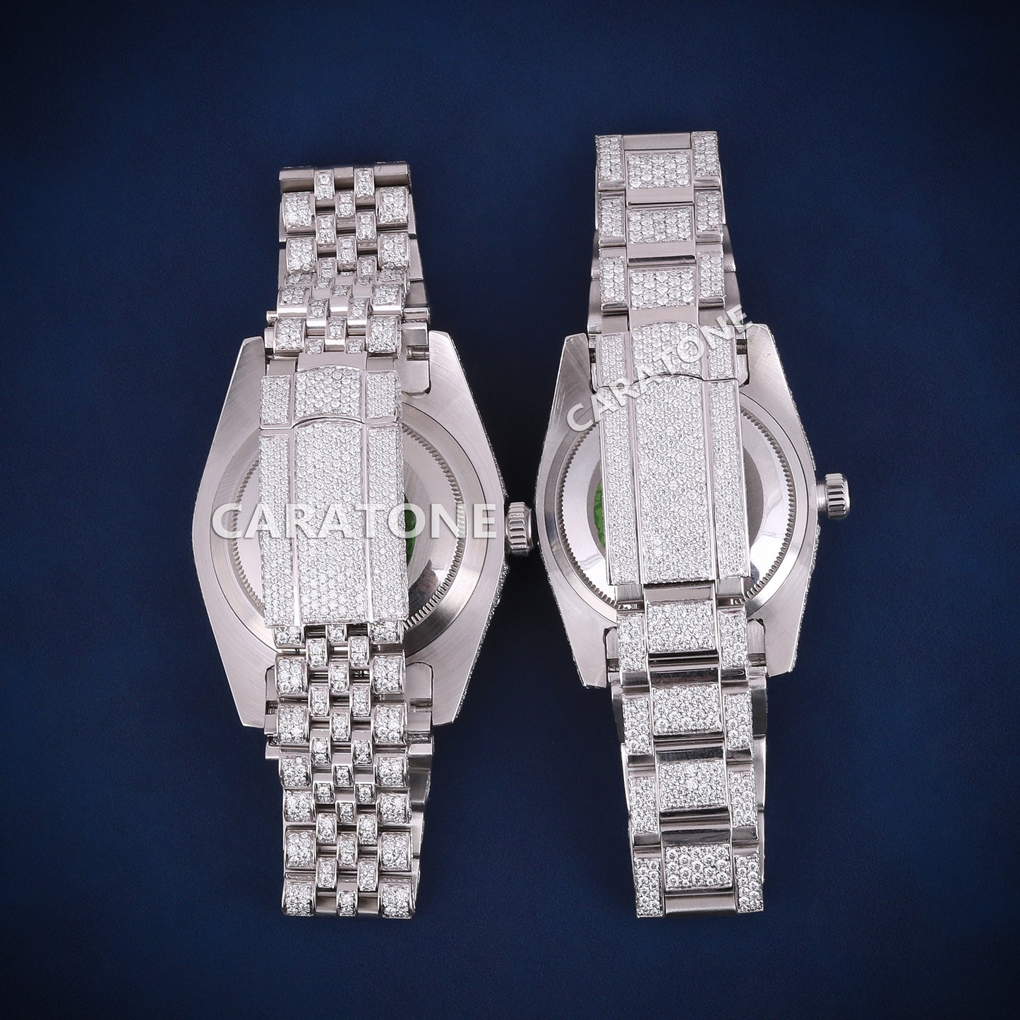 Custom made hip hop couple watch gift accessory