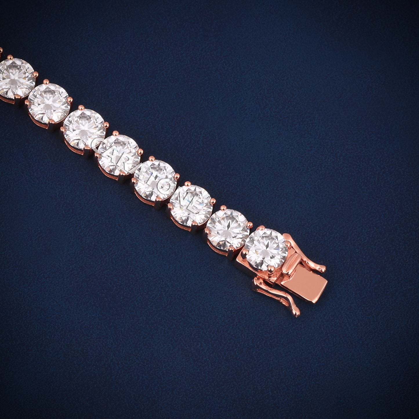 7 inch 6 mm rose gold tennis bracelet for women