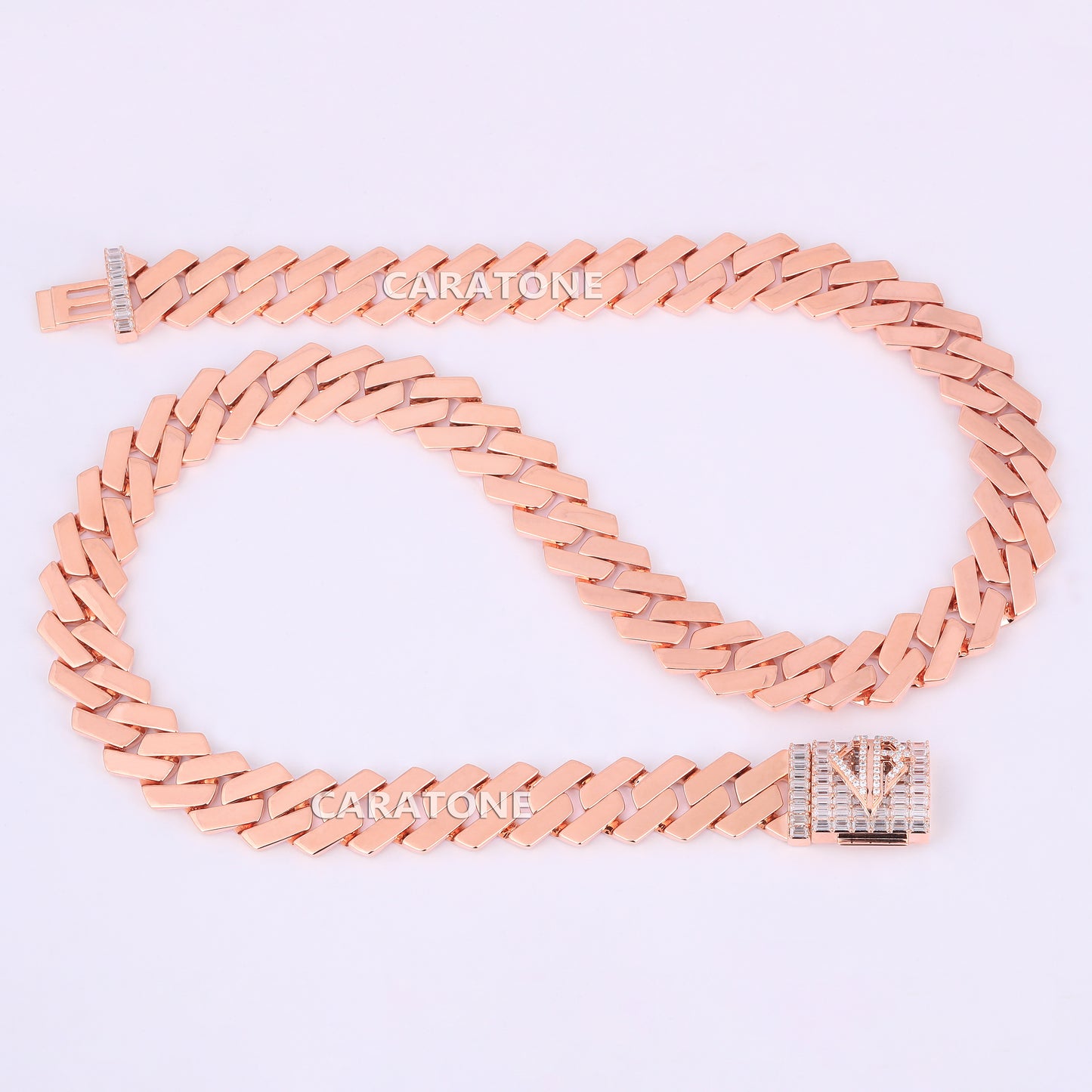 24 inch 18 mm custom made hip hop diamond cuban link chain for men