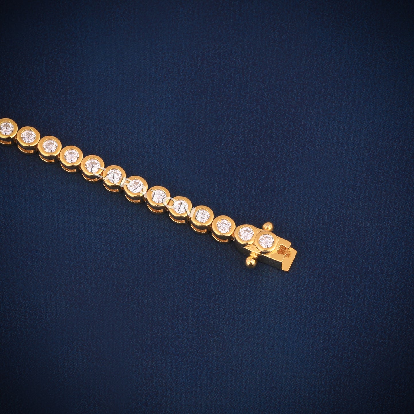 Fully yellow bezel set 5 mm diamond tennis bracelet