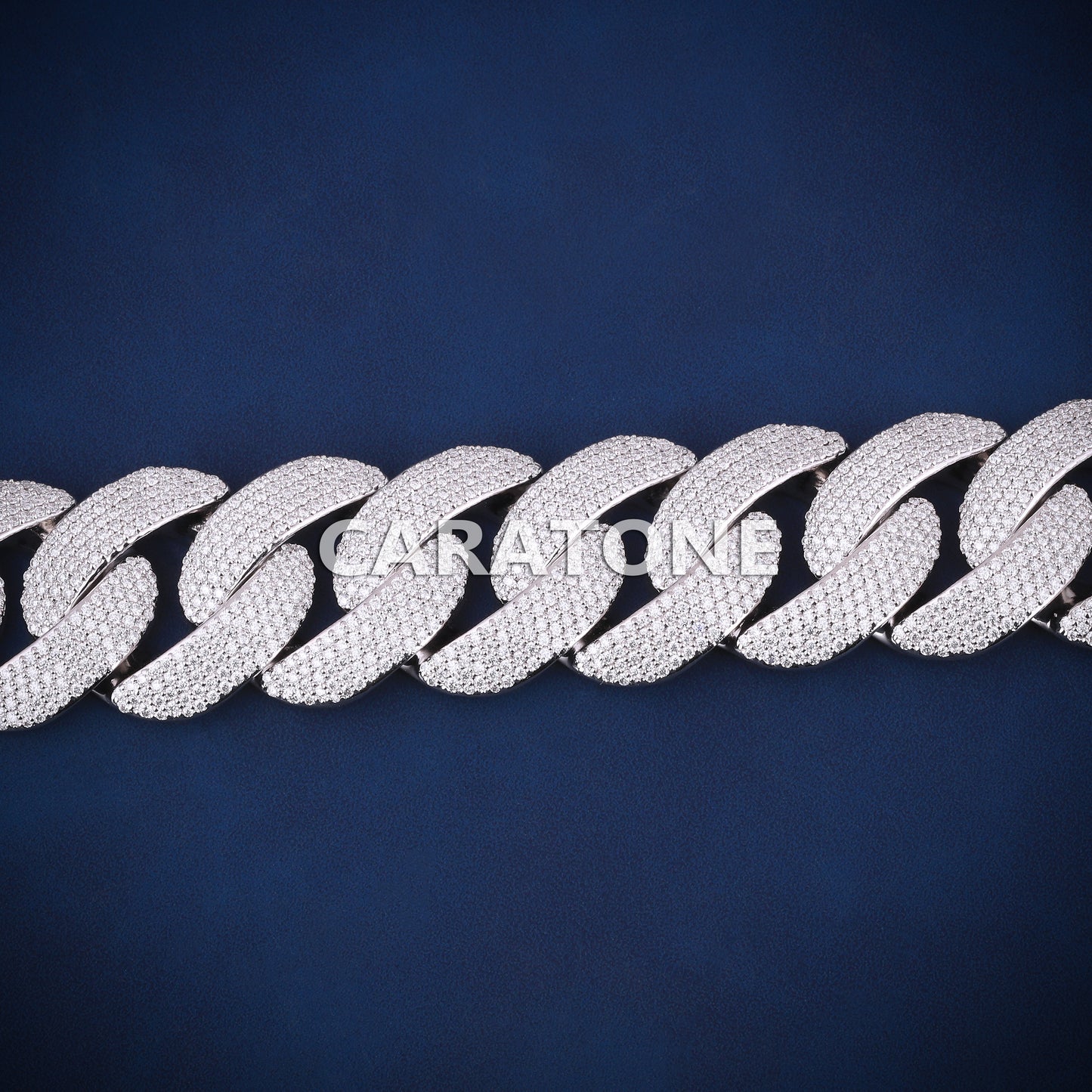 9 inch 26 mm hip hop fully white heavy cuban buss down icy bracelet