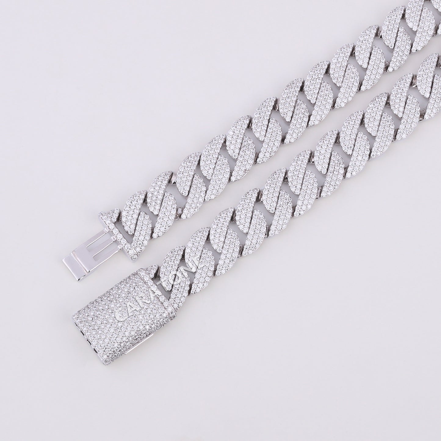 24 inch 22 mm hip hop cuban diamond chain for men d color vvs clarity