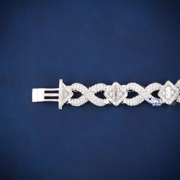 9 inch 15 mm custom bracelet vvs diamond clarity mens accessory Gurukrupa-Gems