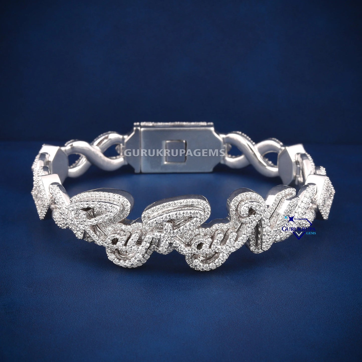 9 inch 15 mm custom bracelet vvs diamond clarity mens accessory Gurukrupa-Gems