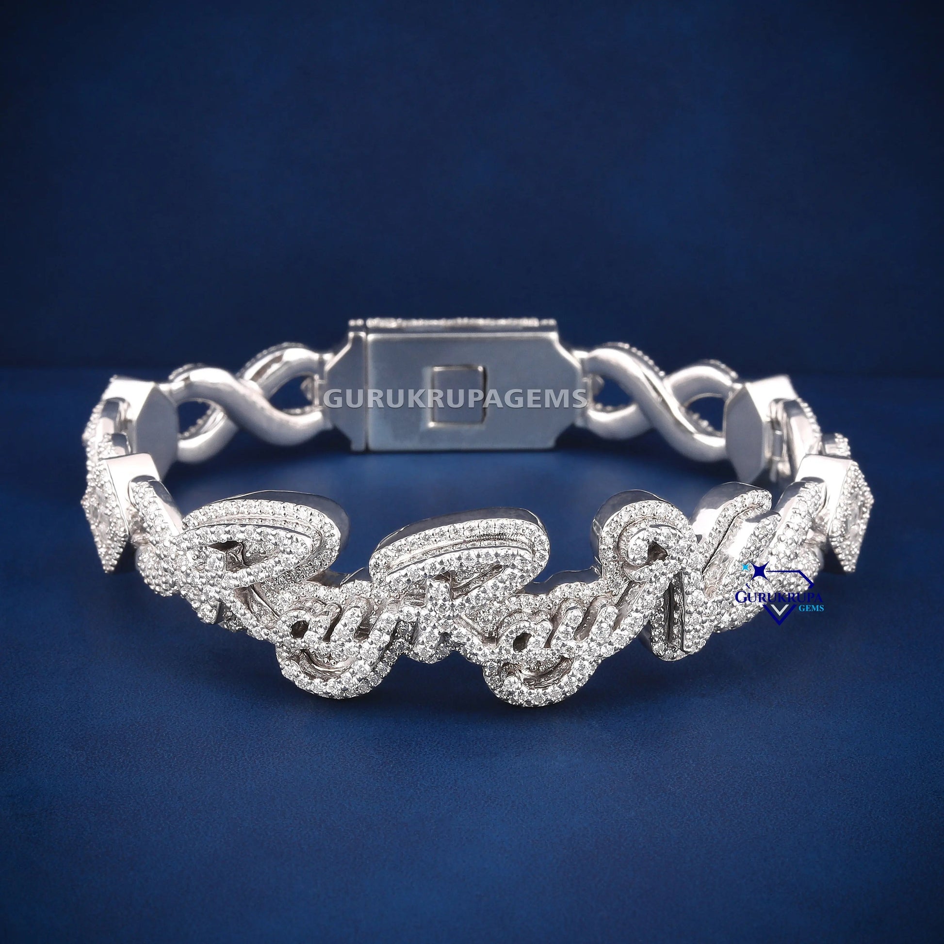 9 inch 15 mm custom bracelet vvs diamond clarity mens accessory Gurukrupa-Gems