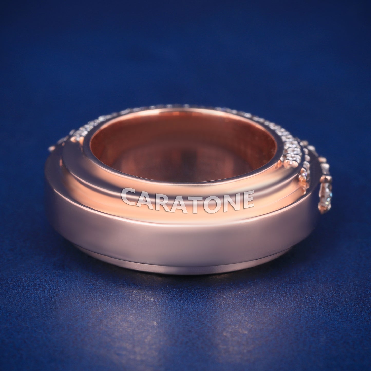 Charm and Trending Festive Wear 14kt Rose Gold with Lab-Grown Diamond VVS Clarity Band