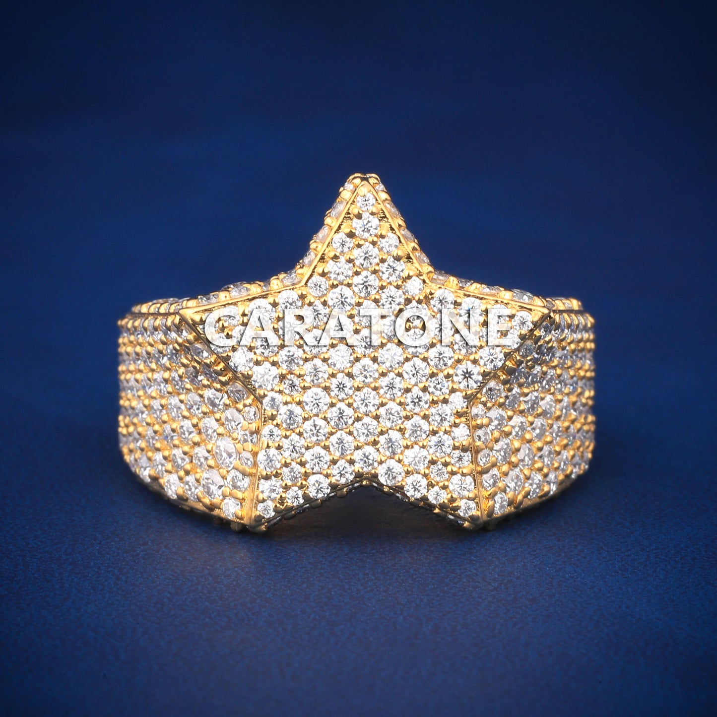Hip hop diamond ring round cut luxury for mens and women