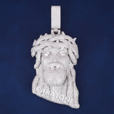 Custom Iced Out 3D Portrait Hip Hop Pendant with Lab Grown Diamonds