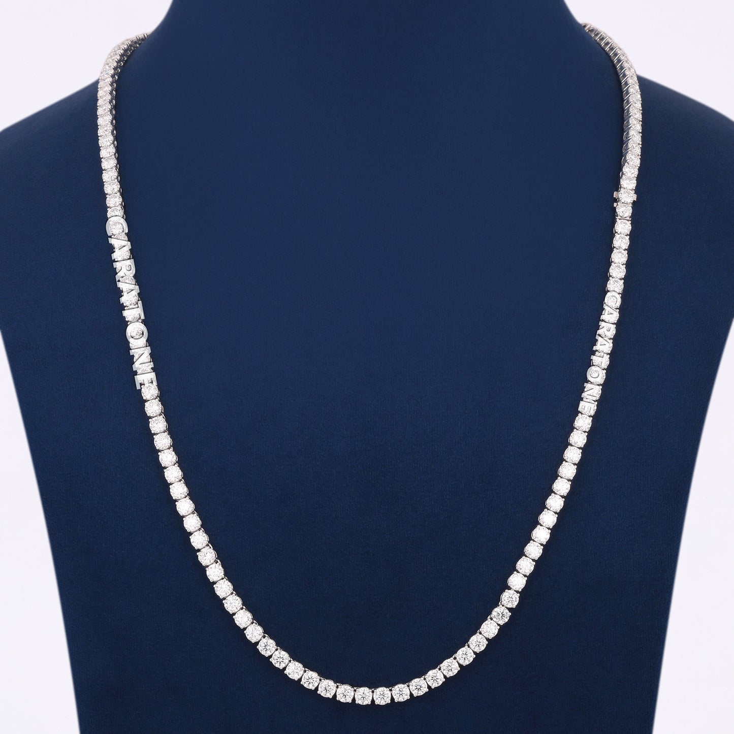 Luxury Diamond Tennis Necklace 24 Inch 4mm Perfect for Mens Womens Daily Wear