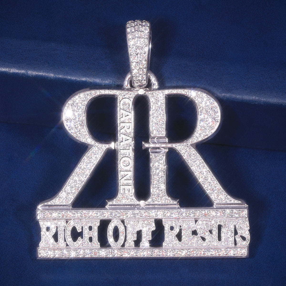 Custom Iced Out Rich Off Resids Hip Hop Pendant with Lab Grown Diamonds