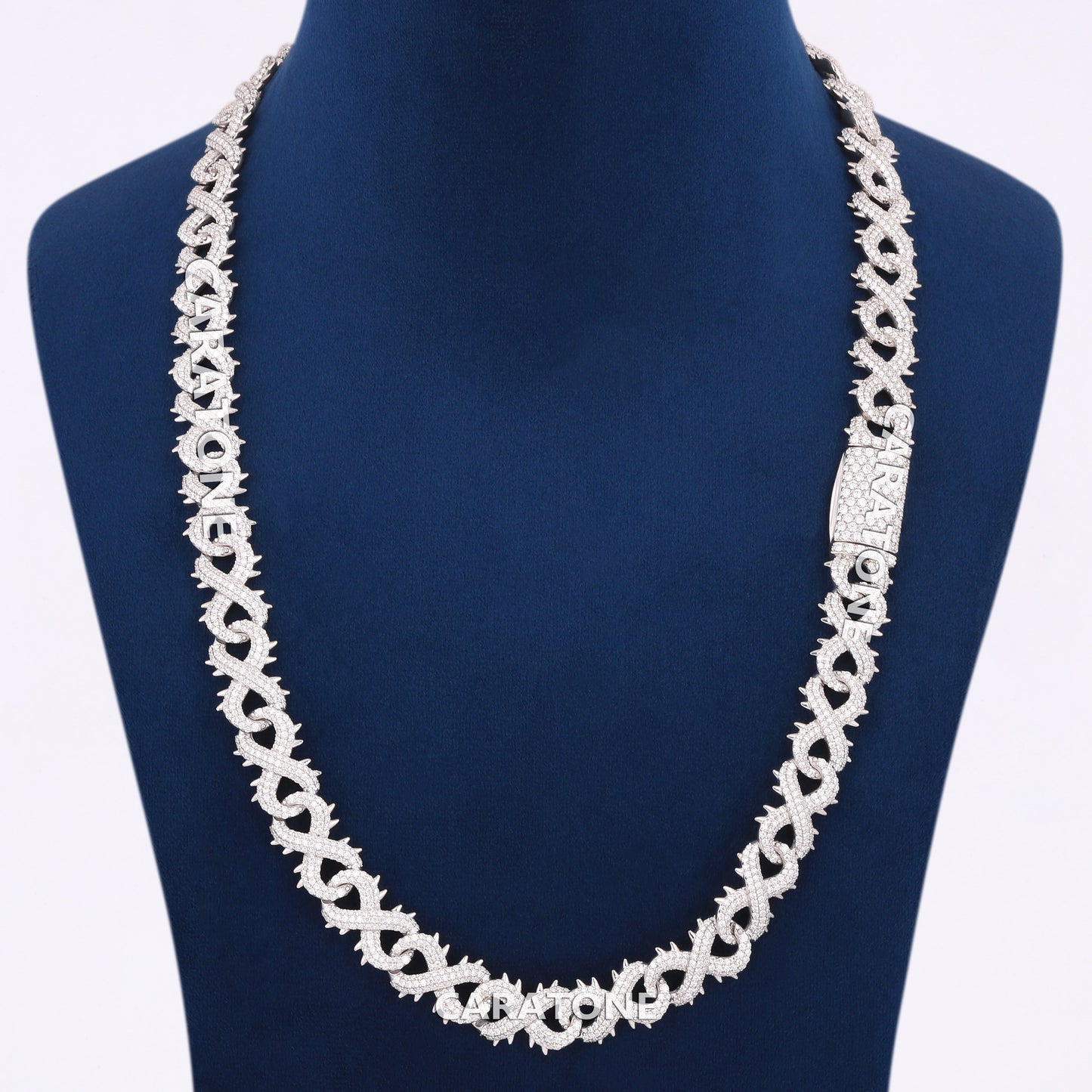 22 inch 10 mm stylish infinity cuban diamond chain