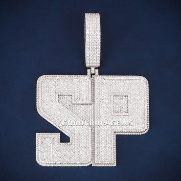 Custom Iced Out SP Initial Hip Hop Pendant with Lab Grown Diamonds