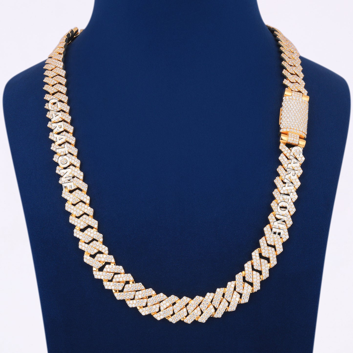 22 inch 14mm Cuban Link Diamond Chain Different types of Necklace Custom Chains Yellow Gold Plated Best Necklace