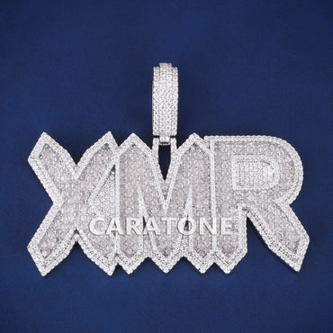 Custom Iced Out XMR Hip Hop Pendant with Lab Grown Diamonds