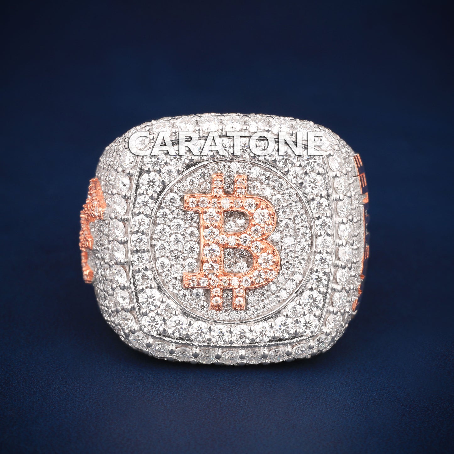 Hip hop diamond custom made iced out championship ring