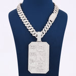 Fully Iced Out Lab Diamond Chain With Pendant In 925 Sterling Silver