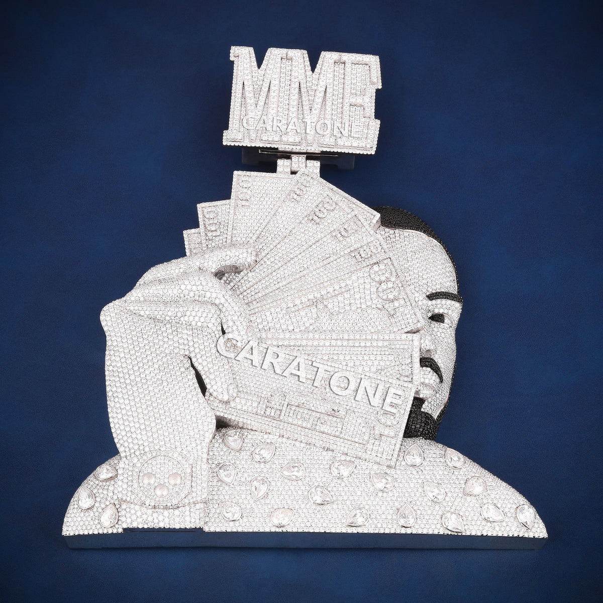 Custom Iced Out Money Man Hip Hop Pendant with Lab Grown Diamonds