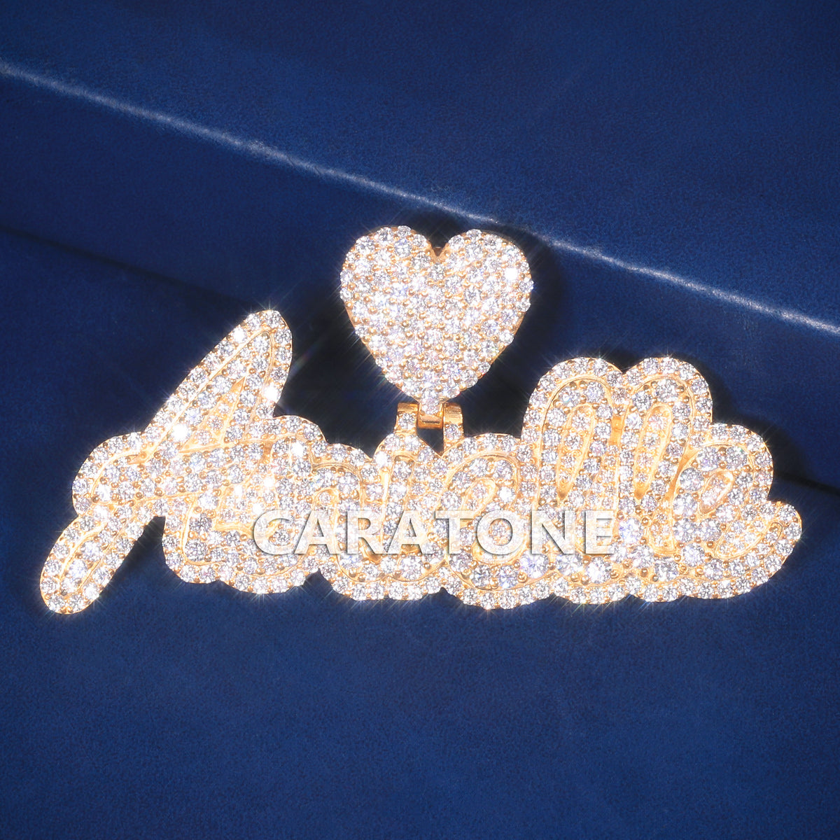 Custom Iced Out Adore Me Script Name Hip Hop Pendant with Lab Grown Diamonds