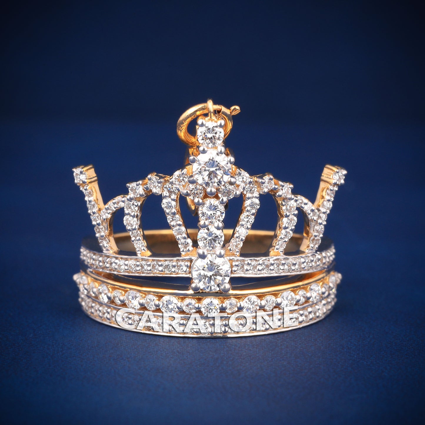 Crown hip hop ring for men and women d vvs clarity