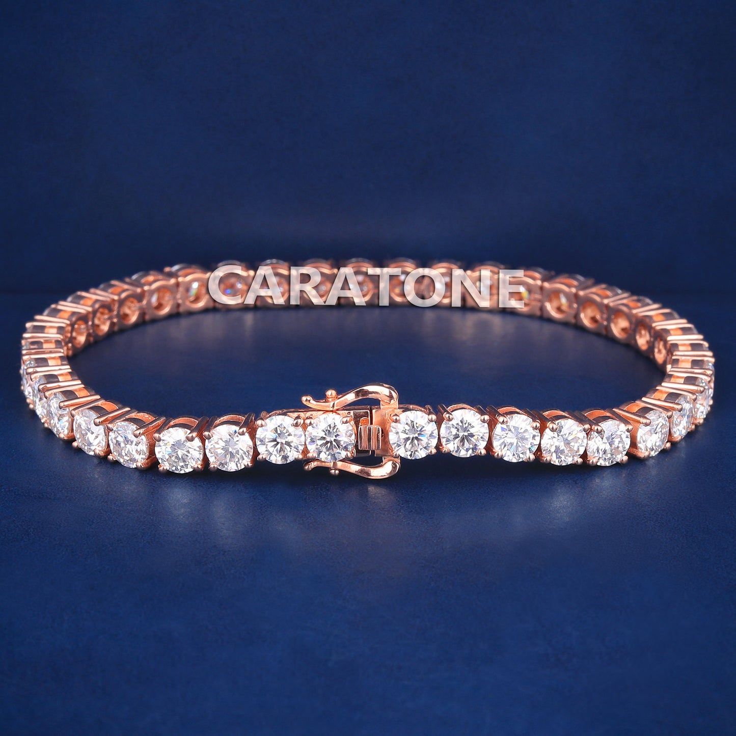 5.2 mm Rose Gold Tennis Bracelets 14k gold Lab Diamond Customizable Bracelets for Her & Him