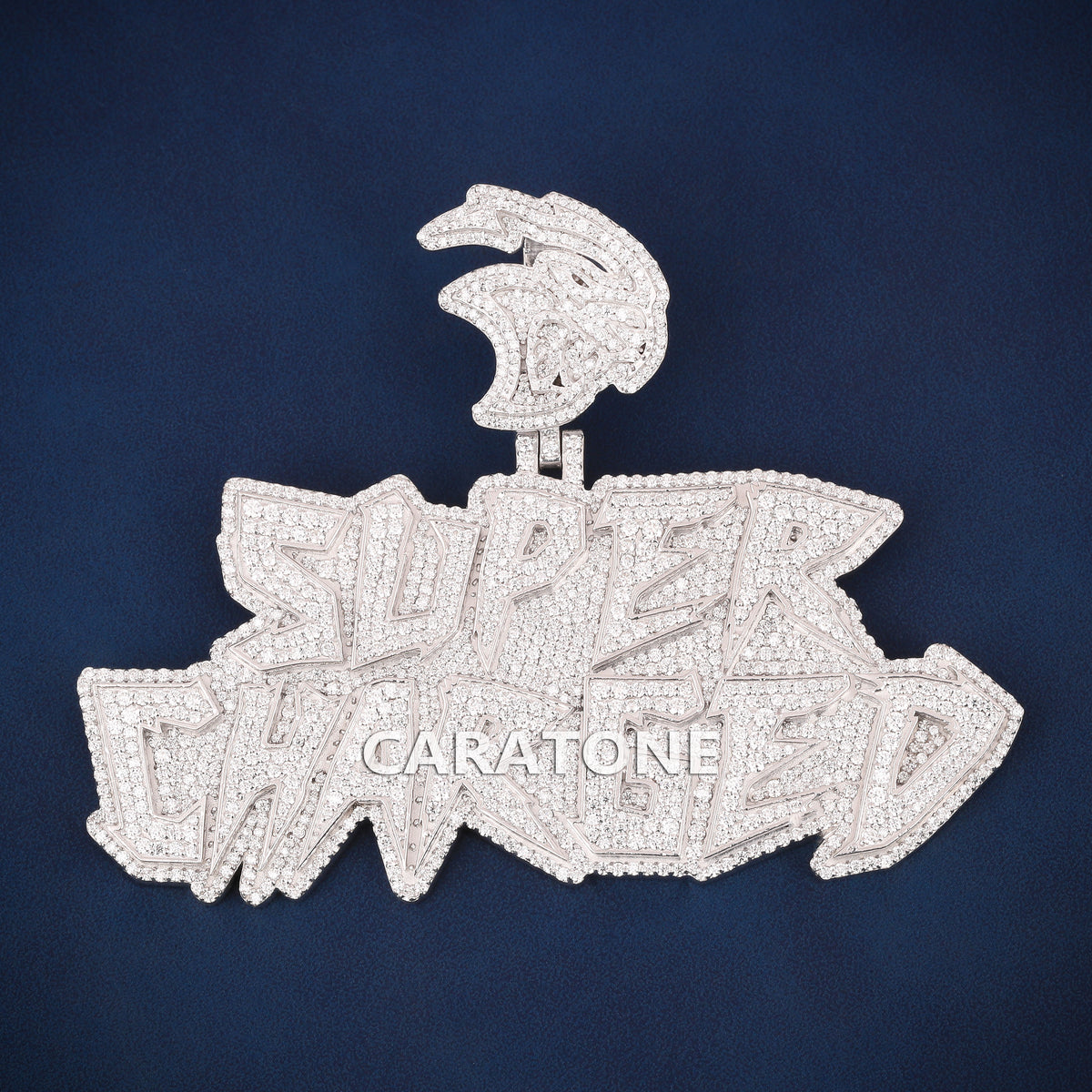Custom Iced Out Super Charged Hip Hop Pendant with Lab Grown Diamonds