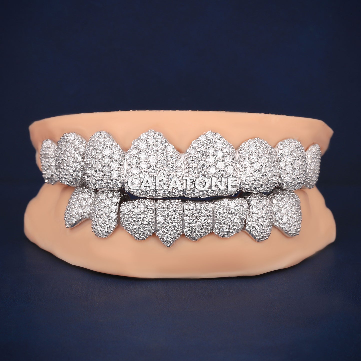 Custom Iced Out 925 Sterling Silver Diamond Teeth Most Expensive Celebrity Grillz