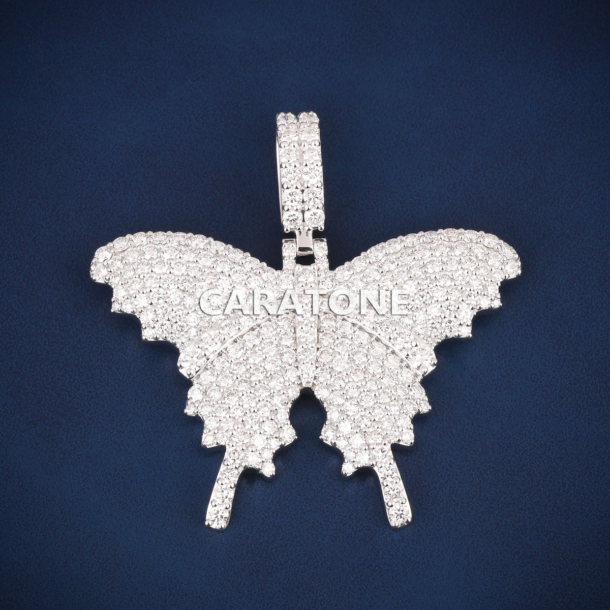 Custom Iced Out Butterfly Hip Hop Pendant with Lab Grown Diamonds