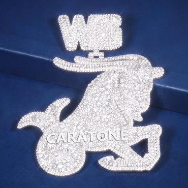 Custom Iced Out WCE Horse Hip Hop Pendant with Lab Grown Diamonds