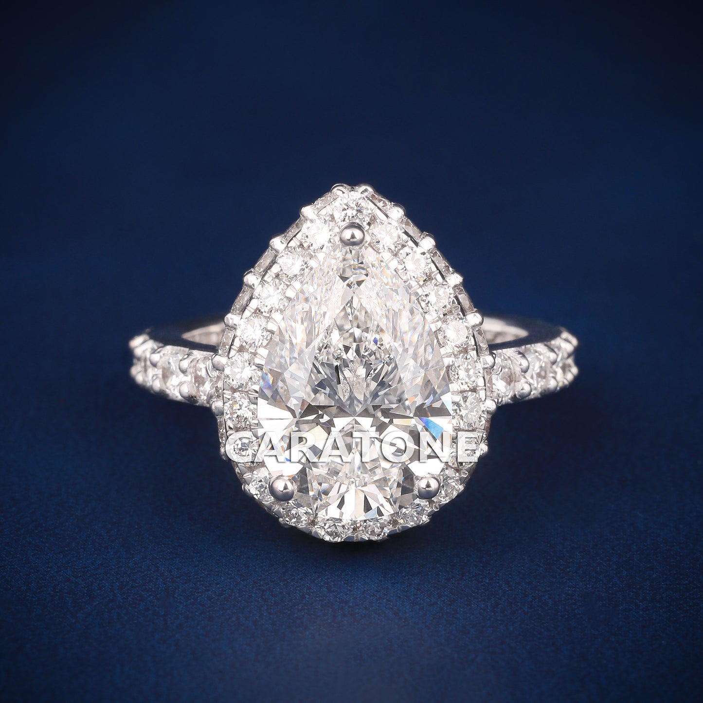 6 Carat Diamond Solitaire Pear Ring For Proposal