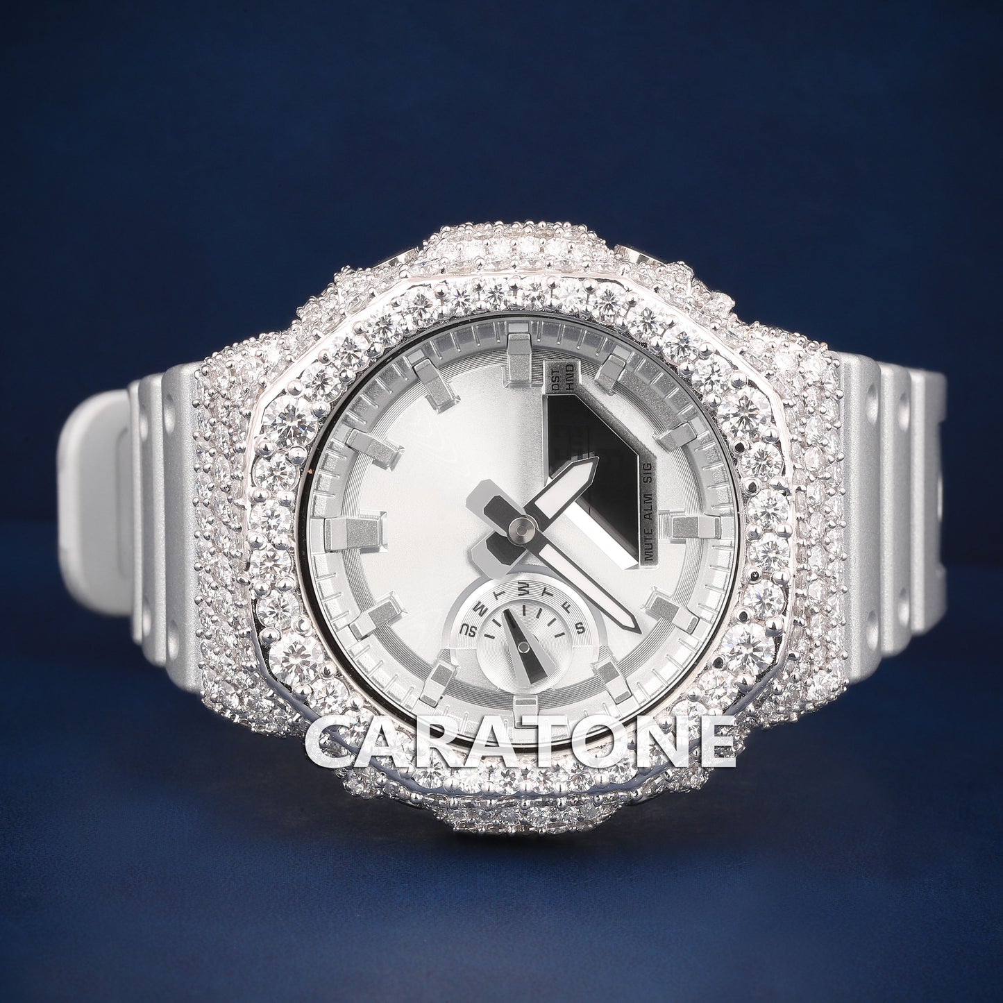 Full iced out without dial Hip hop branded watch with D VVS Clarity and Diamond tester passed