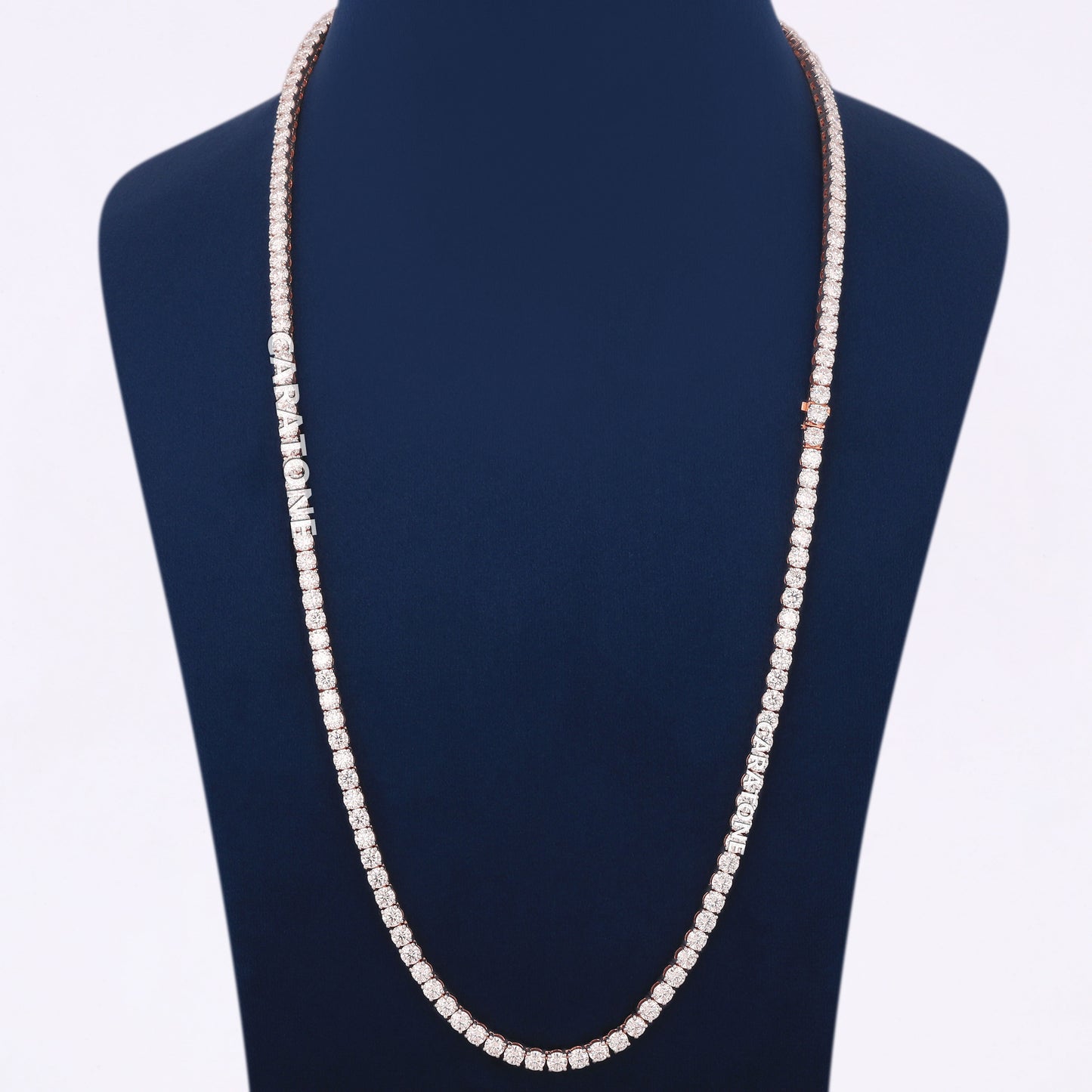 Luxury 24 Inch 4mm Diamond Tennis Chain Necklace with Full Iced Out Shine for Men and Women