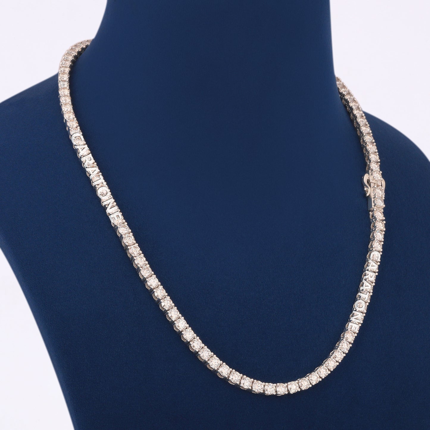 18 Inch 4mm Tennis Diamond Chain Necklace White Gold Iced Out New Chains Collection