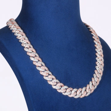 22inc 20mm  VVS Lab Grown Diamond Iced Out Cuban Link Chain