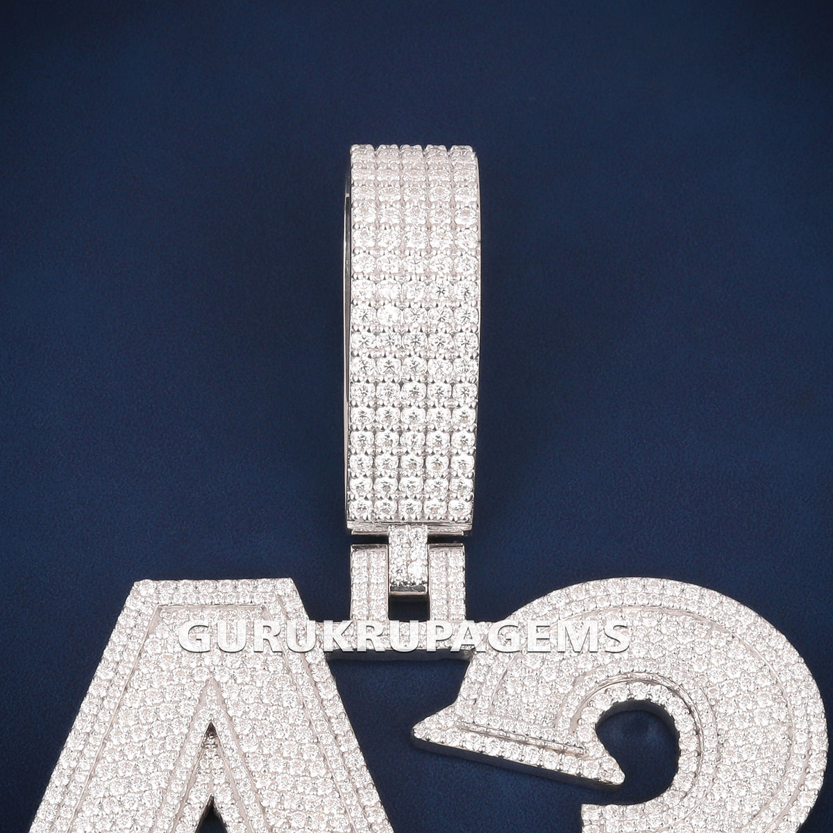 Custom Iced Out A3 Initial Hip Hop Pendant with Lab Grown Diamonds