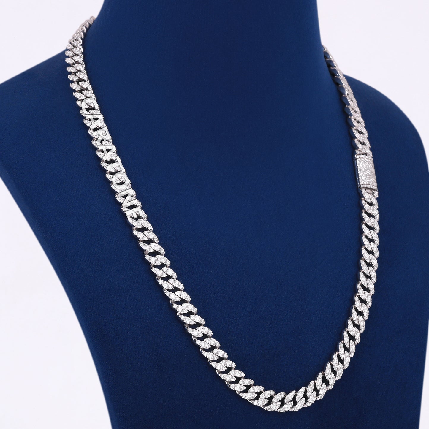 Womens & Mens 10mm Real Rappers Iced Out Diamond Leaf Cuban Link Chains with Fully Silver Hip Hop Chains Necklace