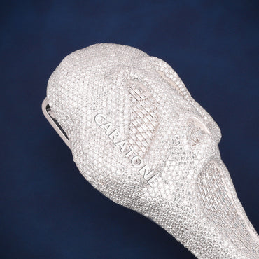 Custom Iced Out Ghostface Scream Mask Hip Hop Pendant with Lab Grown Diamonds