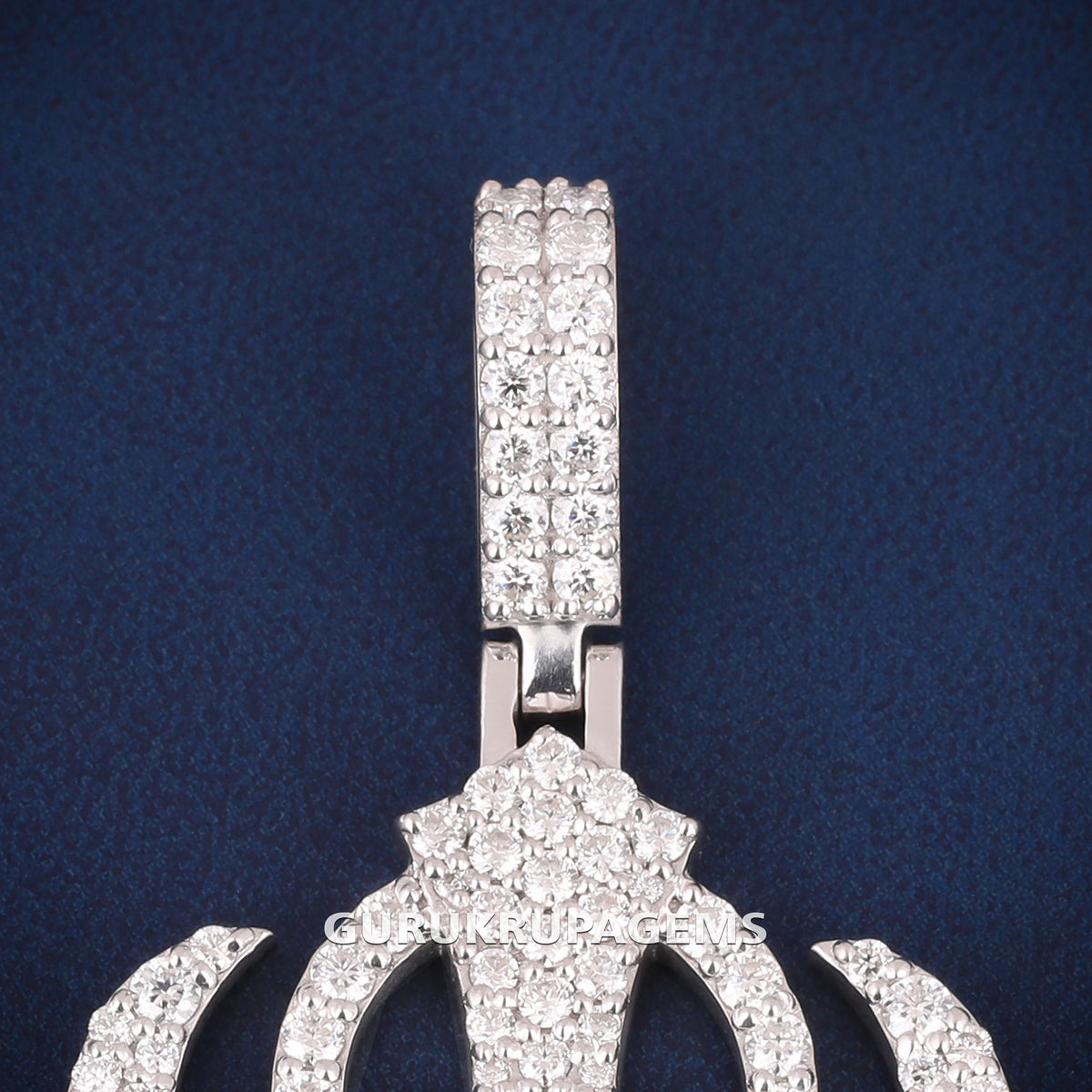 Custom Iced Out Khanda Sikh Symbol Hip Hop Pendant with Lab Grown Diamonds