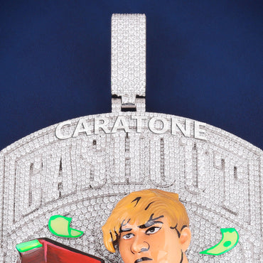 Custom Iced Out Cashout Hip Hop Pendant with 3D Character & Lab Grown Diamonds