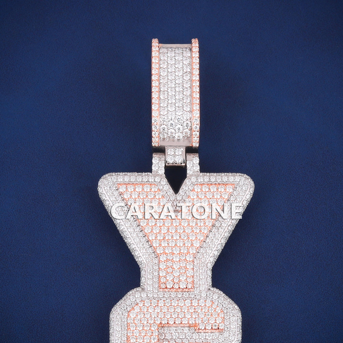 Fully Iced Out YSN Block Letter Hip Hop Pendant with Lab Grown Diamonds