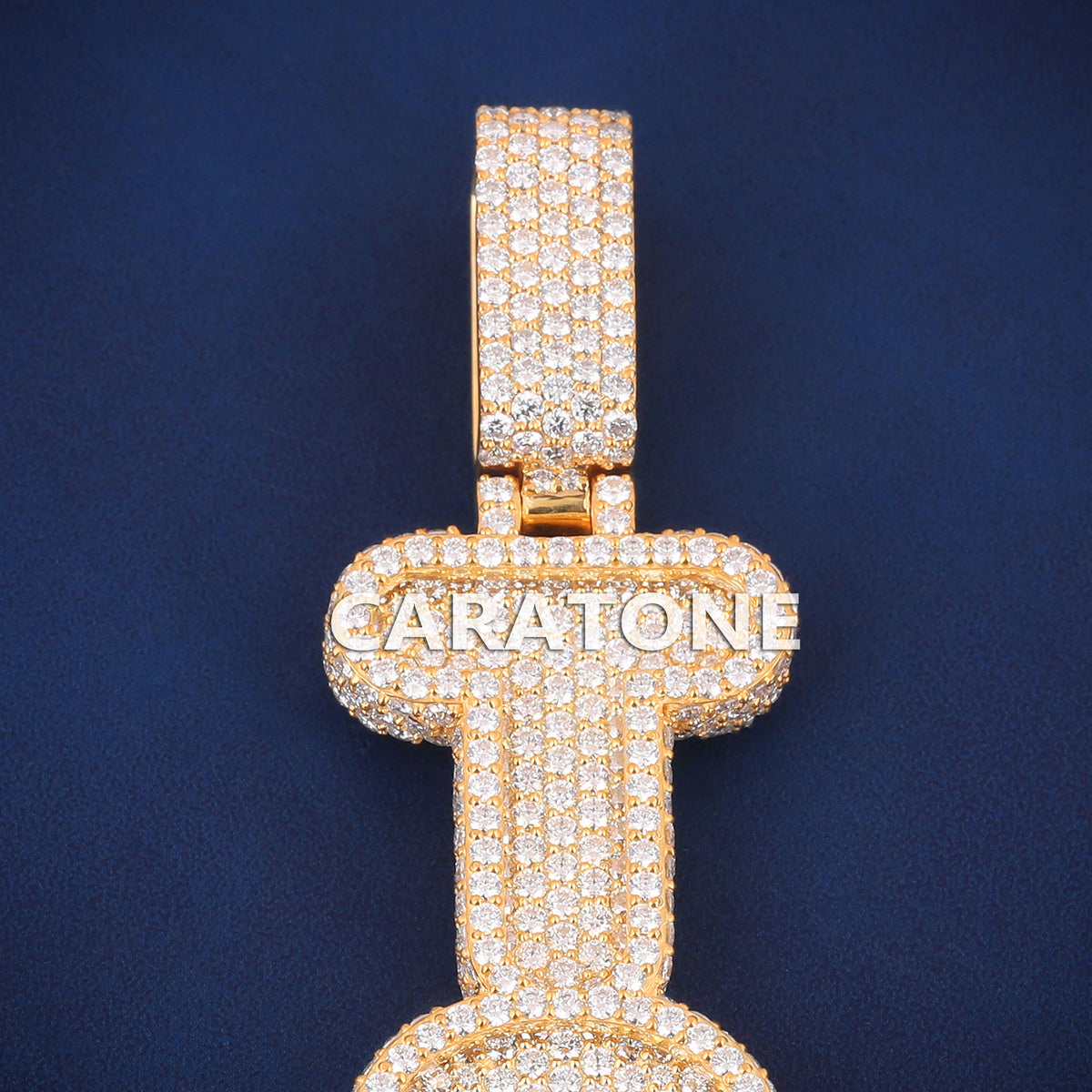 Custom Iced Out TSM Vertical Hip Hop Pendant with Lab Grown Diamonds