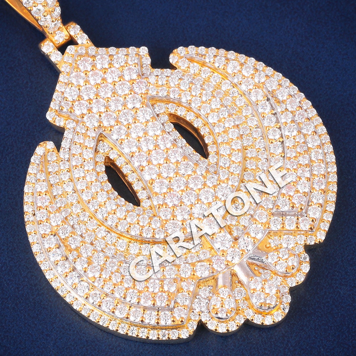 Buy Fully Iced Out Lab Grown Diamond 14kt Gold New Customized Sikh Khanda Pendants Necklace Mens Womens