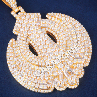 Buy Fully Iced Out Lab Grown Diamond 14kt Gold New Customized Sikh Khanda Pendants Necklace Mens Womens
